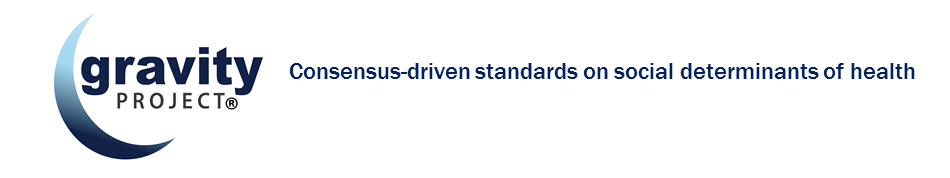 Gravity Project logo, SDOH data standards initiative by HL7